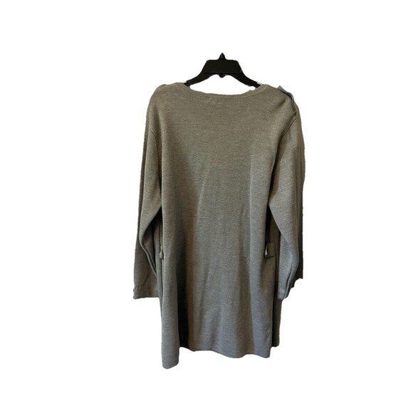 Soft Surroundings Peacoat Women’s Size 3X Acrylic Wool Double Breasted Gray - Picture 2 of 7